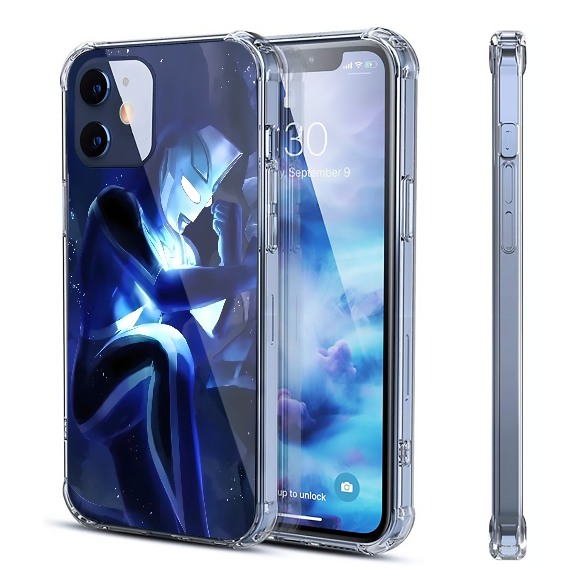 （画像用） ウルトラマン Ultraman 【iPhone 12シリーズ対応】透明スマホケース（クリアソフトケース）